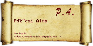 Pócsi Alda névjegykártya